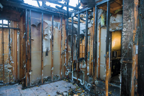 Professional Fire Damage Restoration technician working in Ogden Dunes, IN